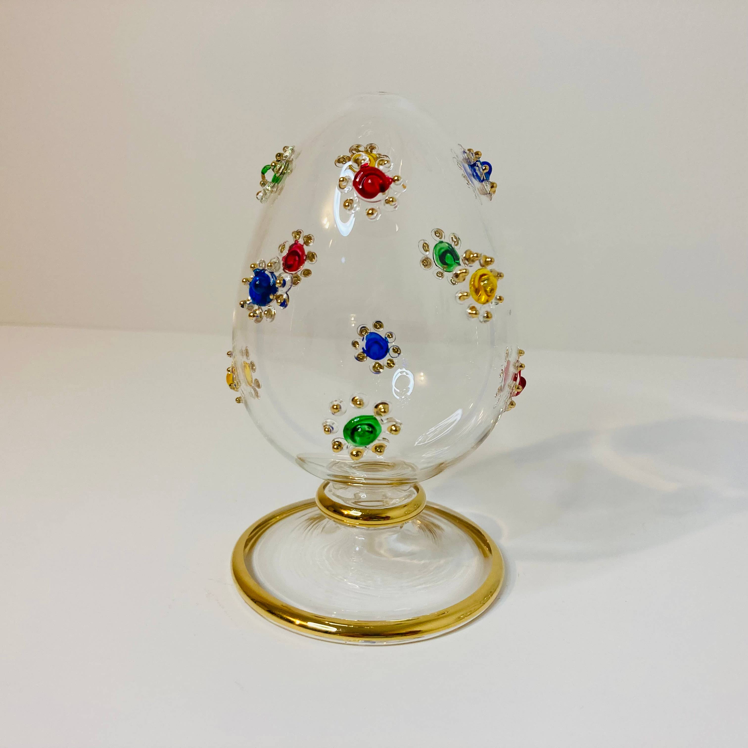 Handcrafted Blown Glass Tabletop Egg - Art Glass Haven