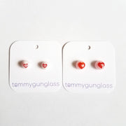 Just Hearts Stud Earrings - Art Glass Haven