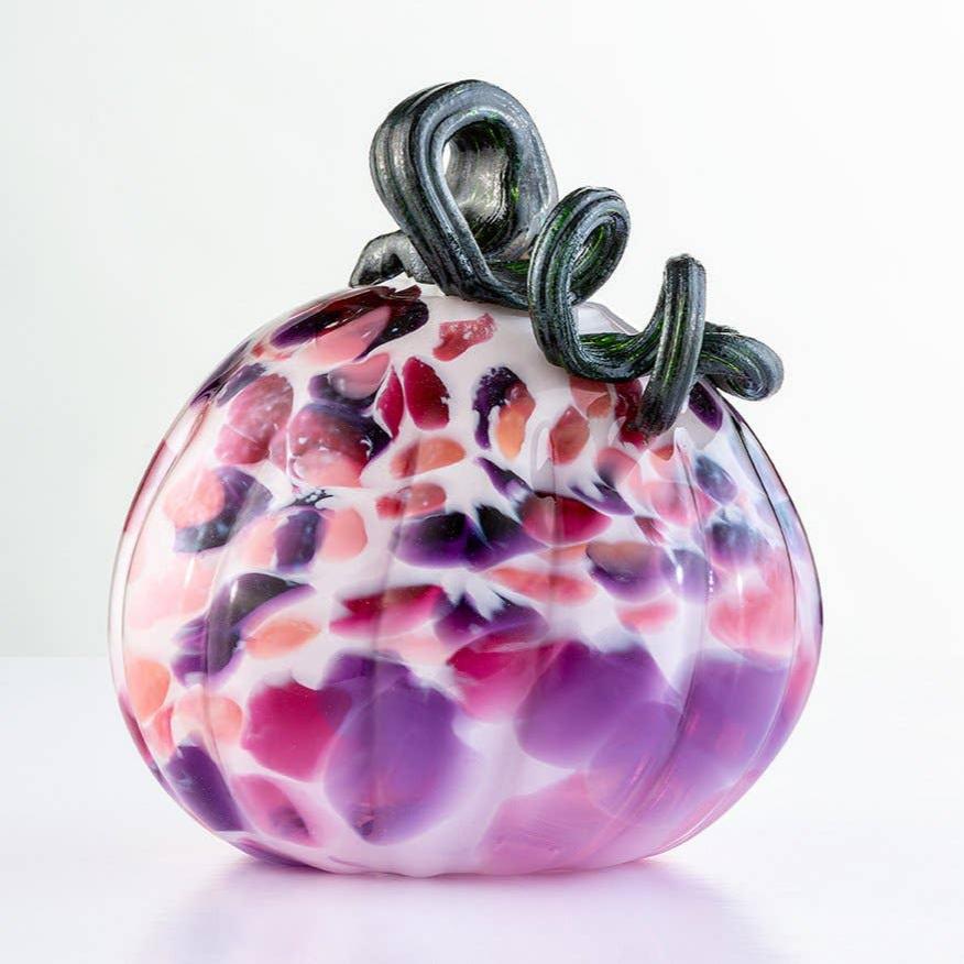 Handblown Glass Pumpkin - Pink - Art Glass Haven