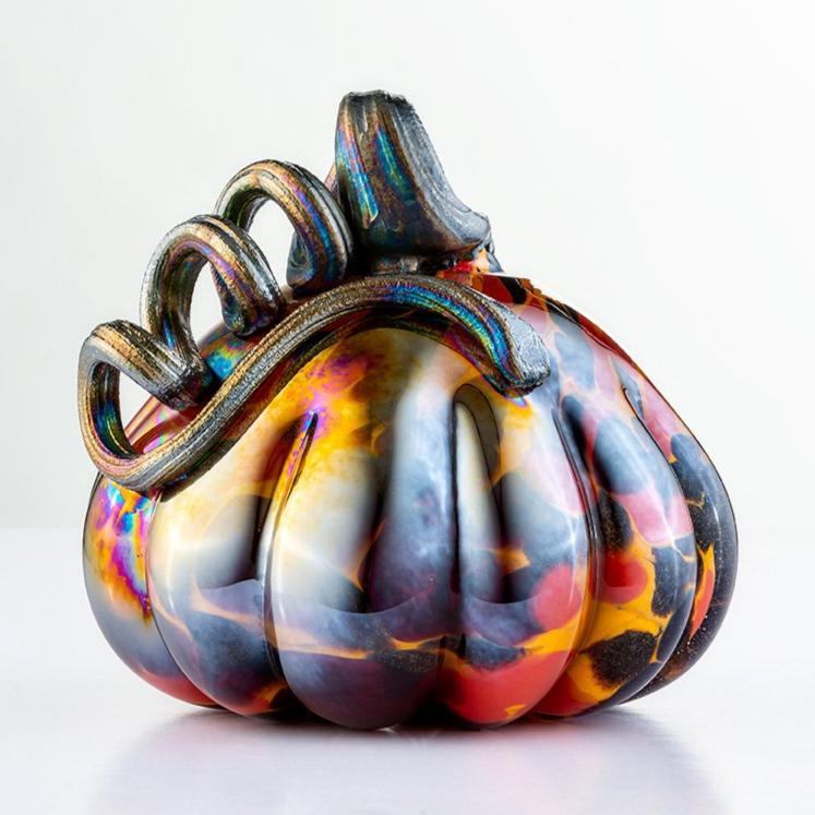 Handblown Glass Pumpkin - Orange - Art Glass Haven