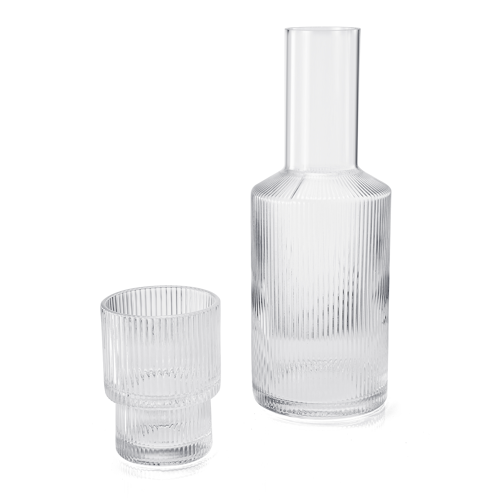 Crystal Bedside Water Carafe & Tumbler Set  | 2-Piece Set - Art Glass Haven
