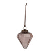 Rose Gold Diamond Ornament - Art Glass Haven