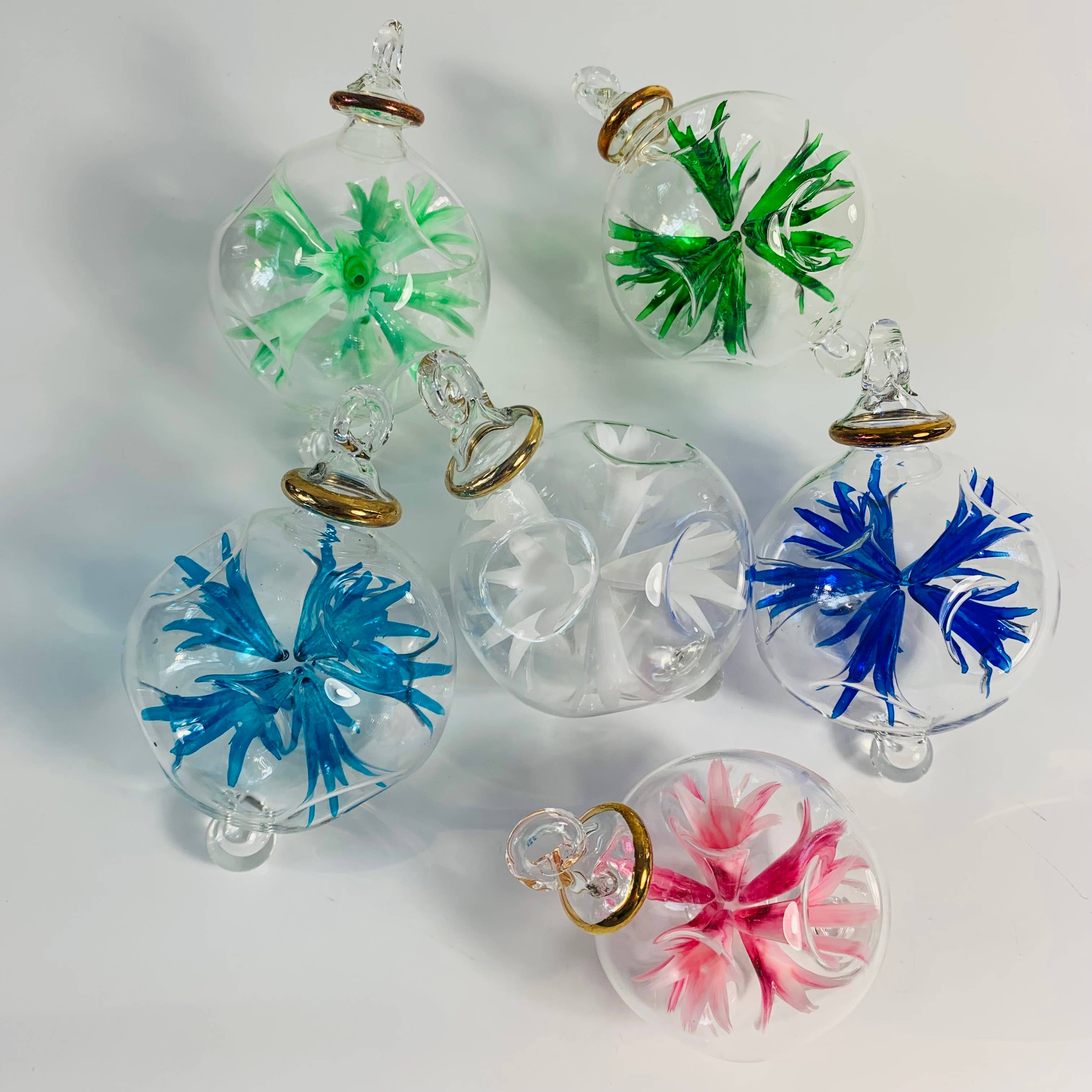 Blown Glass Small Ornament - Blossoms - Art Glass Haven