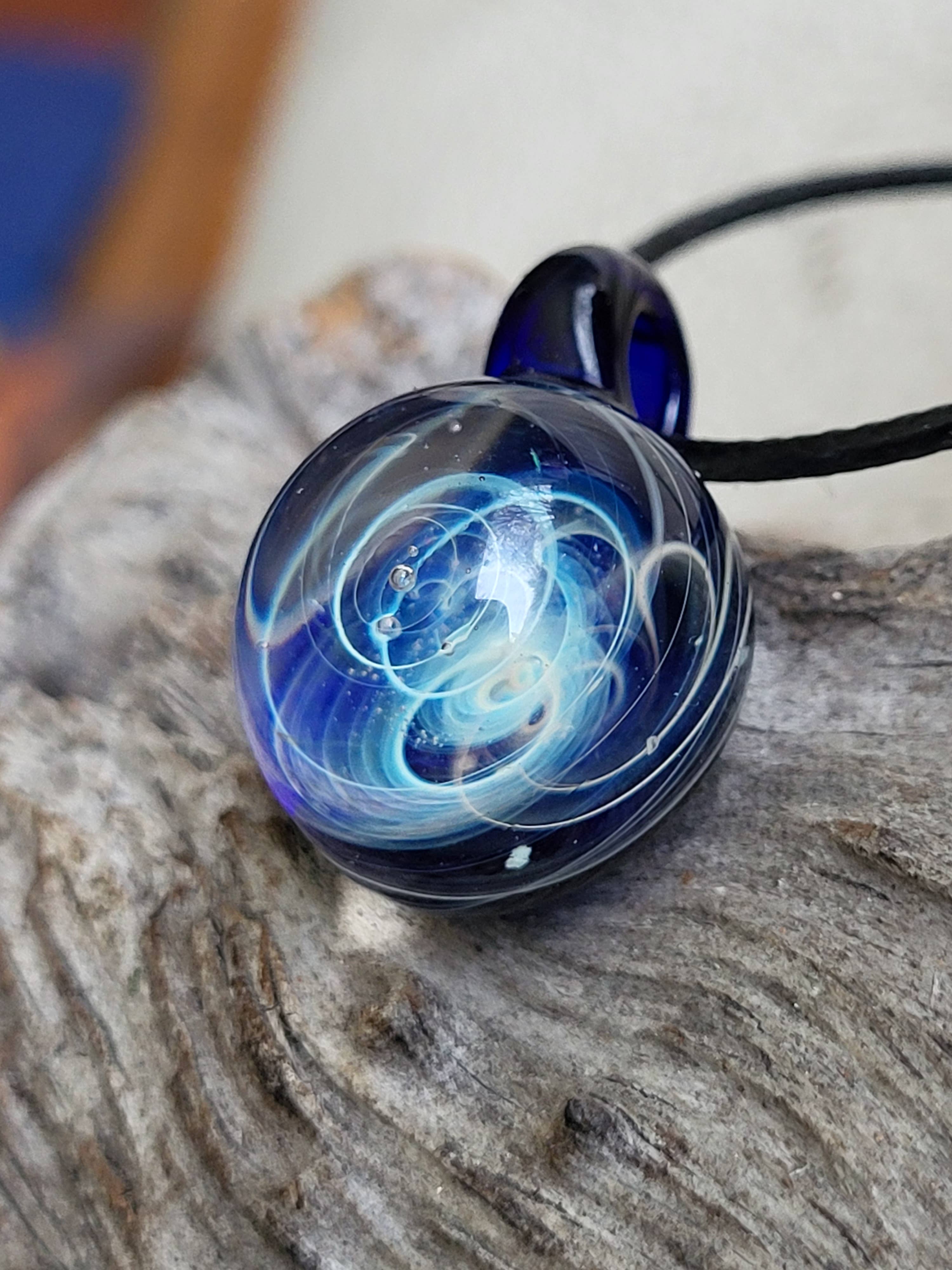 Celebrate the Lunar Eclipse with a Piece of the Cosmos: The Blown Glass Galaxy Pendant