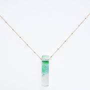 Mosaic Stiletto Gold Fill Satellite Necklace