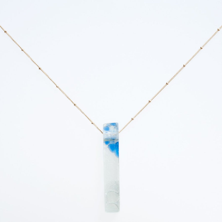 Mosaic Stiletto Gold Fill Satellite Necklace