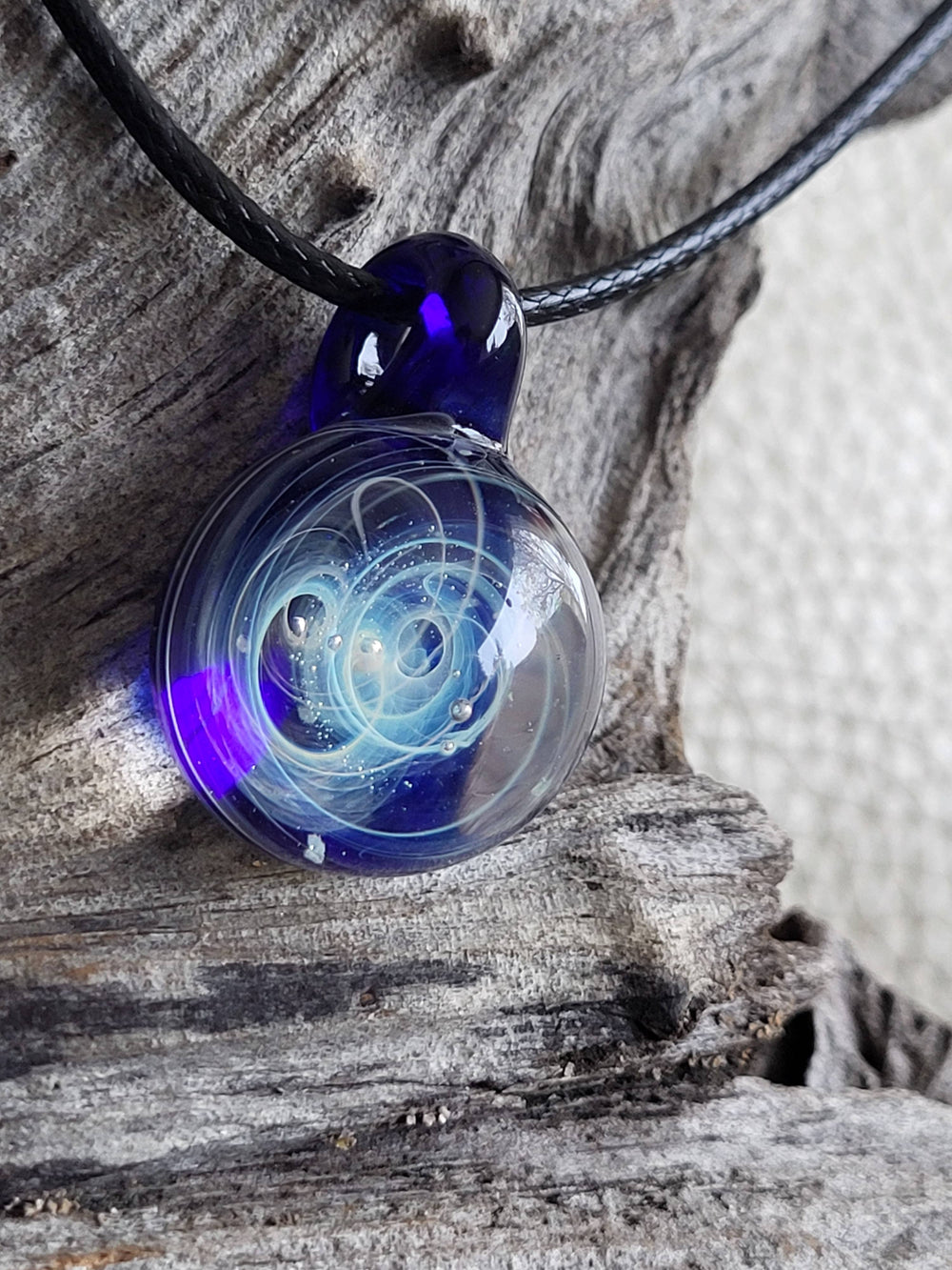 Galaxy pendant sales necklace glass