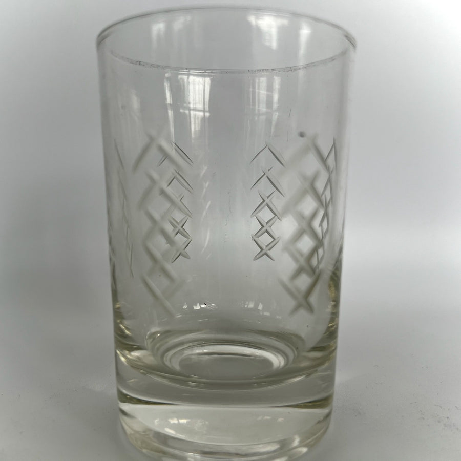 Vintage Javit Crystal Etched Juice Glasses (Set of 4)