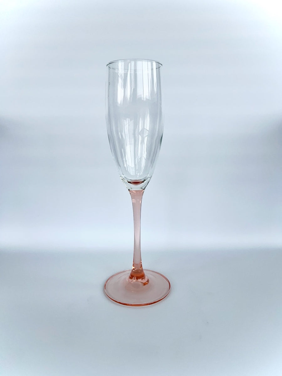 Luminarc Pink Stem Champagne Glasses (Set of 5)