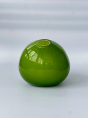 Modern Apple Green Glass Vase with White Interior