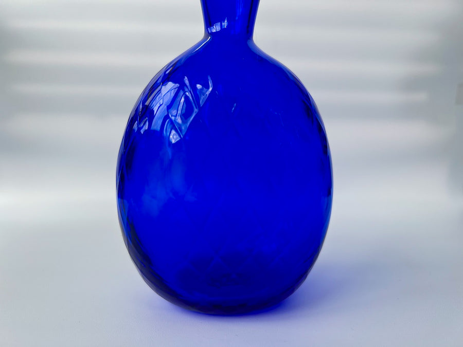 Hand-Blown Cobalt Blue Glass Vase by Pairpoint