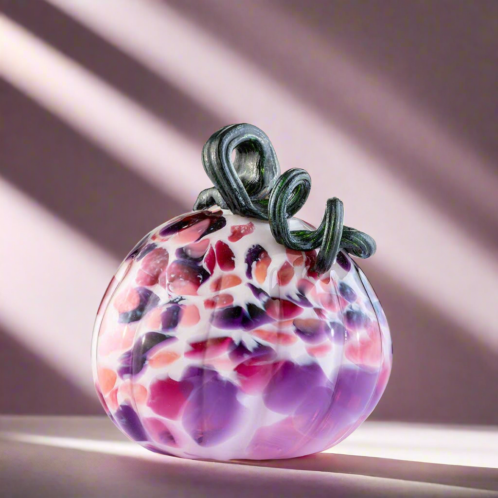 Handblown Glass Pumpkin - Pink