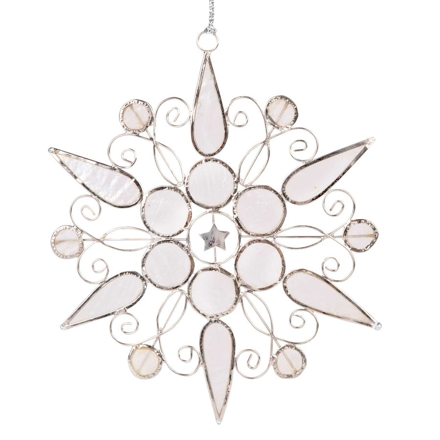 White Snowflake Ornament